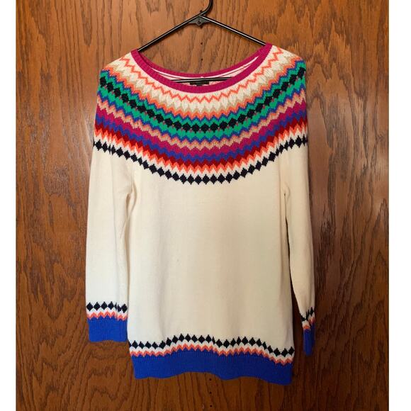 Talbots Geometric Crewneck Sweater - Picture 1 of 8